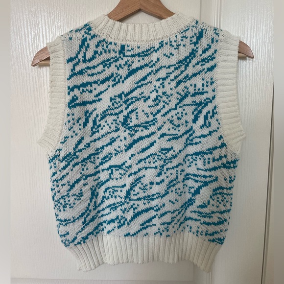 NWOT ZARA Embroidered Floral Knit Sweater Vest - Picture 7 of 9